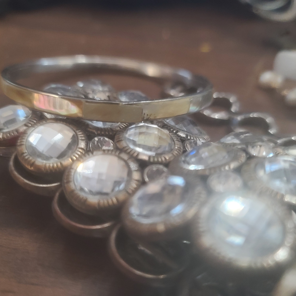 Elegant Silver and Gold Bracelet